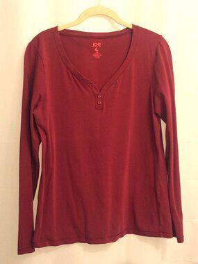 Joe Fresh Henley Style Long Sleeve Sleep Shirt